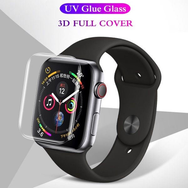 9h 3d Clear Tempered Glass For Apple Watch 38 42 40 44 Mm Screen